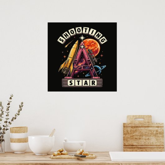 Shooting Star Ruimte Poster (Keuken)