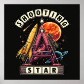 Shooting Star Ruimte Poster (Voorkant)