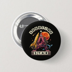 Shooting Star Ruimte Ronde Button 5,7 Cm