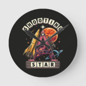 Shooting Star Ruimte Ronde Klok (Voorkant)