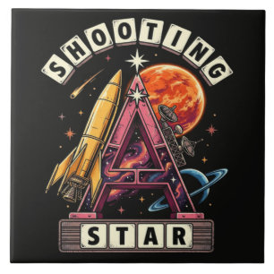 Shooting Star Ruimte Tegeltje