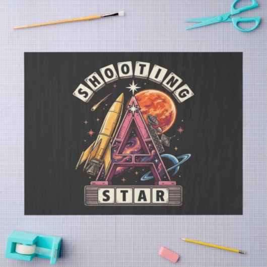 Shooting Star Ruimte Tissuepapier (Craft)