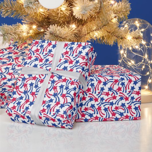 Shooting Star Spangled Cadeaupapier (Feestdagen)