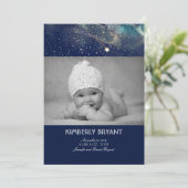 Shooting Star Sterrennacht Baby Foto Geboorte Aankondiging (Staand voorkant)