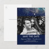 Shooting Star Sterrennacht Foto Sla de datum op Aankondigingskaart (Voorkant / Achterkant)