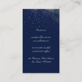 Shooting Star Sterrennacht Gold en marine Modern Visitekaartje (Achterkant)