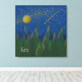 Shooting Star Stretched Canvas Afdruk (Insitu (Houten vloer))