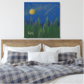 Shooting Star Stretched Canvas Afdruk (Insitu (Slaapkamer))