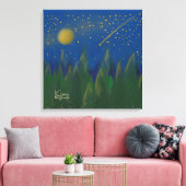 Shooting Star Stretched Canvas Afdruk (Insitu (Woonkamer))