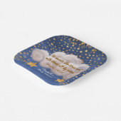 Shooting Star Twin Baby shower Papieren Bordje (Gebogen)