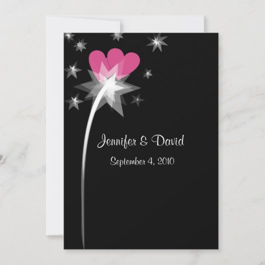 Shooting Star Wedding Invitation Kaart (Voorkant)