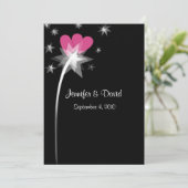 Shooting Star Wedding Invitation Kaart (Staand voorkant)