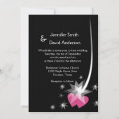 Shooting Star Wedding Invitation Kaart (Achterkant)