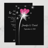Shooting Star Wedding Invitation Kaart (Voorkant / Achterkant)