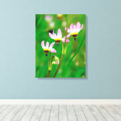 Shooting Star Wildflowers in Mission Trails Park Canvas Afdruk (Insitu (Houten vloer))