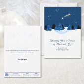 Shooting Star Winterscape Zakelijke vakantie Kaart