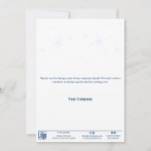 Shooting Star Winterscape Zakelijke vakantie Kaart (Achterkant)