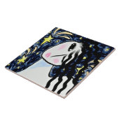 Shooting Stars Abstract digitaal schilderen Tegeltje (Zijkant)