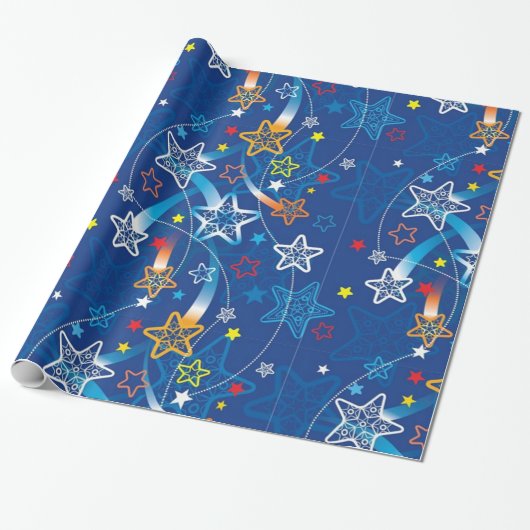 Shooting Stars Cadeaupapier (Uitgerold)