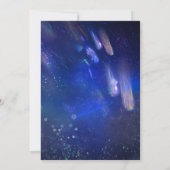 Shooting Stars Celestial Galaxy Wedding Invitation Kaart (Achterkant)