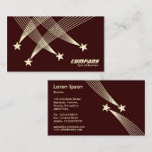 Shooting Stars - Cream on Dark Brown 330000 Visitekaartje (Voorkant / Achterkant)