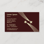 Shooting Stars - Cream on Dark Brown 330000 Visitekaartje (Achterkant)