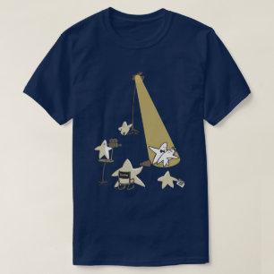 Shooting Stars Grappig Woord Pun Cartoon Grafisch T-shirt