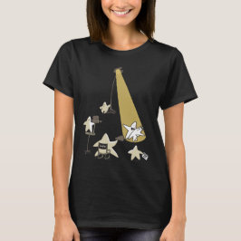 Shooting Stars Grappig Woord Pun Cartoon Grafisch T-shirt