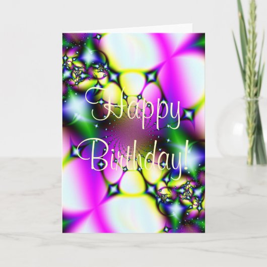 Shooting Stars Happy Birthday! Kaart (Voorkant)