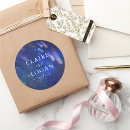 Shooting Stars Hemelsterrenstelsel Trouwfeest Ronde Sticker