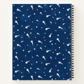 Shooting Stars Navy Blauw Aquarel Schetsboek Notitieboek (Achterkant)