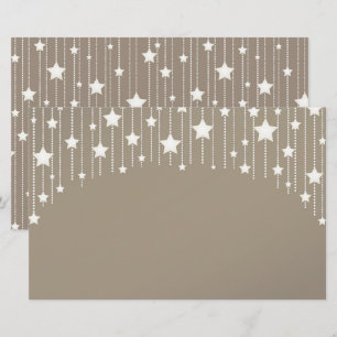 Shooting stars slinger wit en beige knutselwerk briefpapier