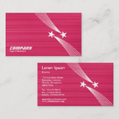 Shooting Stars v2 - White on Crimson Texture Visitekaartje (Voorkant / Achterkant)