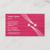 Shooting Stars v2 - White on Crimson Texture Visitekaartje (Achterkant)