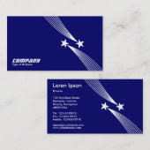 Shooting Stars v2 - White on Dark Blue 00066 Visitekaartje (Voorkant / Achterkant)