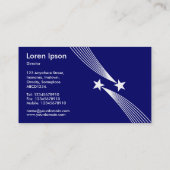 Shooting Stars v2 - White on Dark Blue 00066 Visitekaartje (Achterkant)
