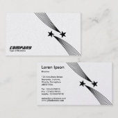 Shooting Stars v2 - zwart op wit (Gold) Visitekaartje (Voorkant / Achterkant)