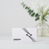 Shooting Stars v2 - zwart op wit (Gold) Visitekaartje (Staand voorkant)