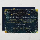 Shooting Stars Wedding Uitnodiging (Voorkant / Achterkant)