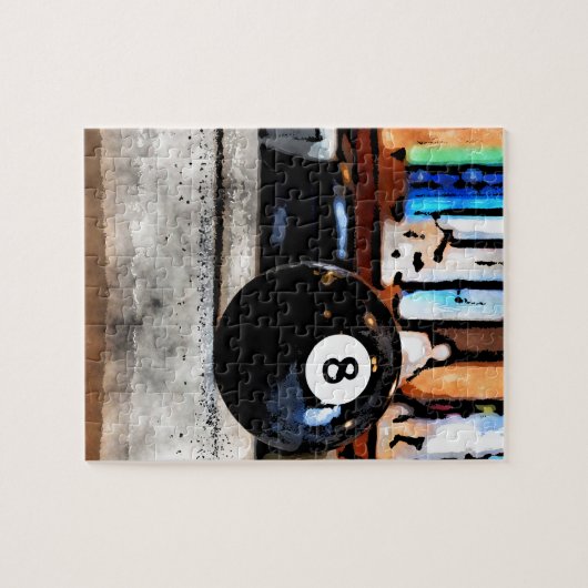 Shooting voor de acht bal legpuzzel (Horizontaal)