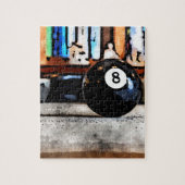 Shooting voor de acht bal legpuzzel (Verticaal)