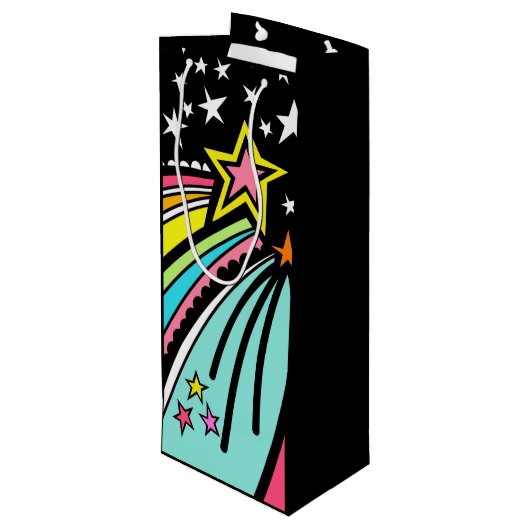 Shoots Star Comet Fireball Gift Bag Wijn Cadeautas (Achterkant Gekanteld)