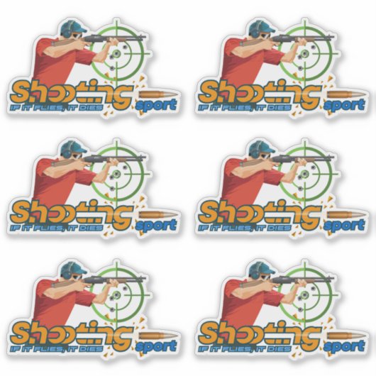 Shootsport | 8 x 8 inch — Glanzend transparant Sticker (Voorkant)