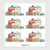 Shootsport | 8 x 8 inch — Glanzend transparant Sticker (Vel)