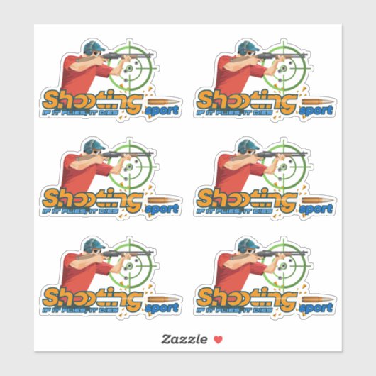 Shootsport | 8 x 8 inch — Glanzend transparant Sticker (Vel)