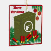 Shootsport Ammo Can Merry Kerstmis Keramisch Ornament (Rechts)