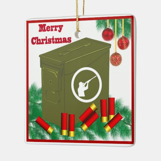 Shootsport Ammo Can Merry Kerstmis Keramisch Ornament (Links)