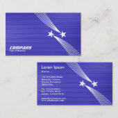 Shootstars v2 - White on Blue Texture Visitekaartje (Voorkant / Achterkant)