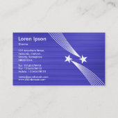 Shootstars v2 - White on Blue Texture Visitekaartje (Achterkant)