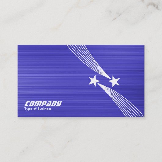 Shootstars v2 - White on Blue Texture Visitekaartje (Voorkant)